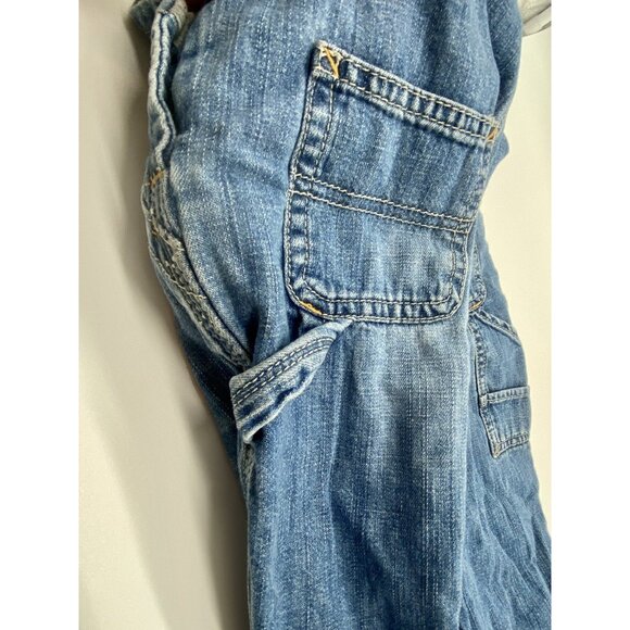 Vintage Baby Gap Toddler 18-24M 18M 24M Denim Lined Jeans Overalls Bear Logo - Picture 5 of 12